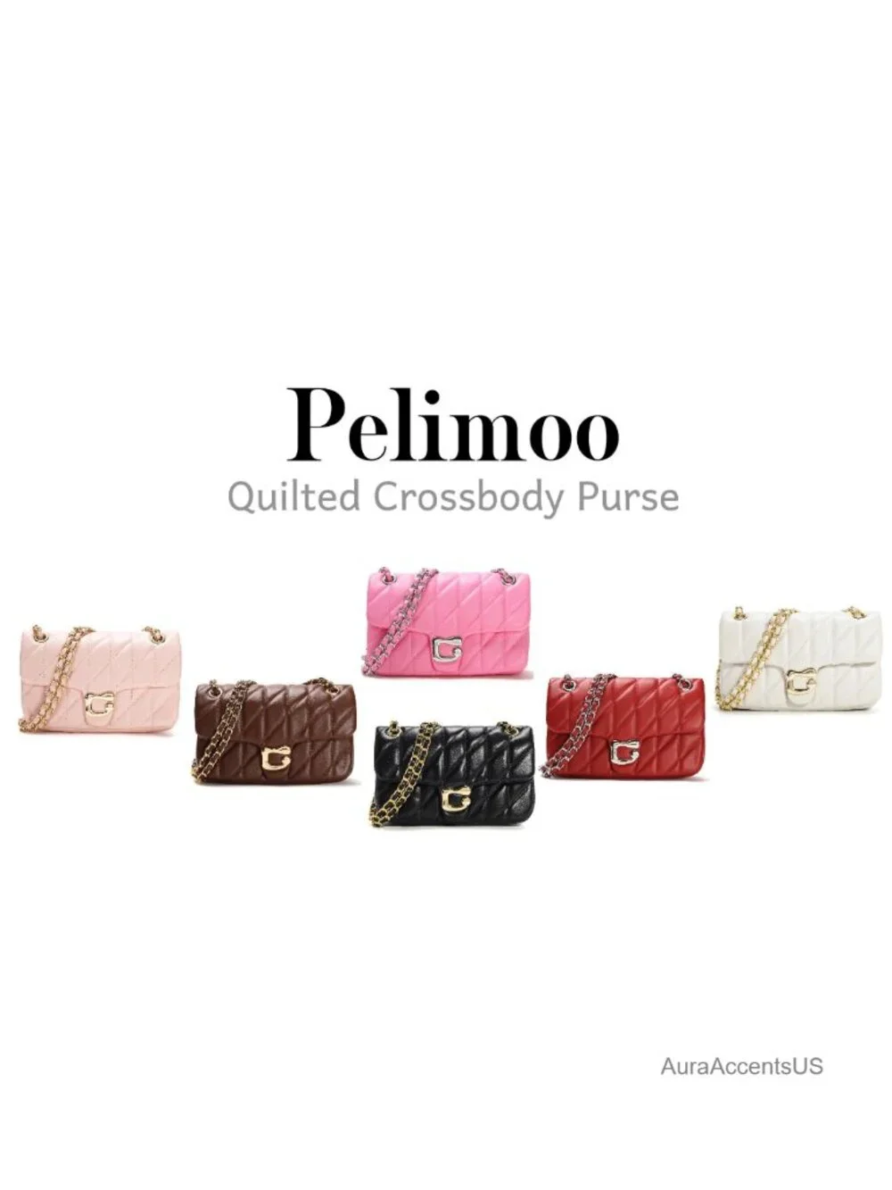 Quilted Vegan Leather Crossbody Satchel Purse for Women